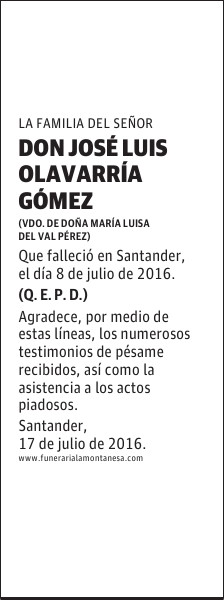 DON JOSÉ LUIS OLAVARRÍA GÓMEZ