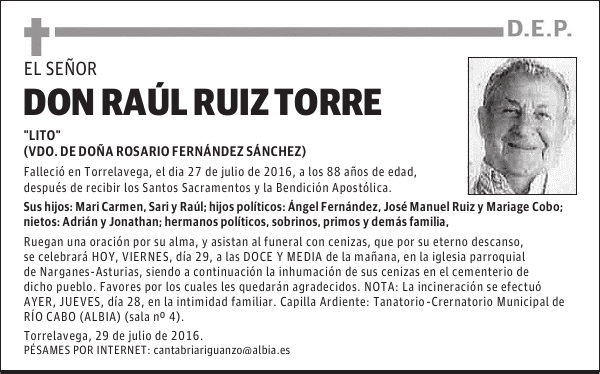 DON RAÚL RUIZ TORRE