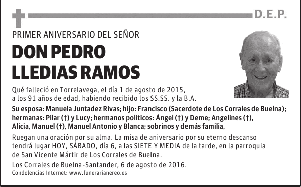 DON PEDRO LLEDIAS RAMOS