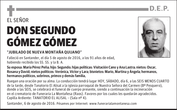 Don Segundo Gómez Gómez