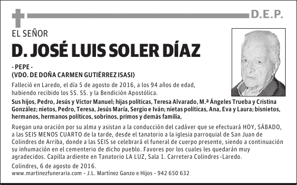 D. JOSÉ LUIS SOLER DÍAZ