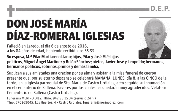 D. JOSÉ Ma DIAZ-ROMERAL