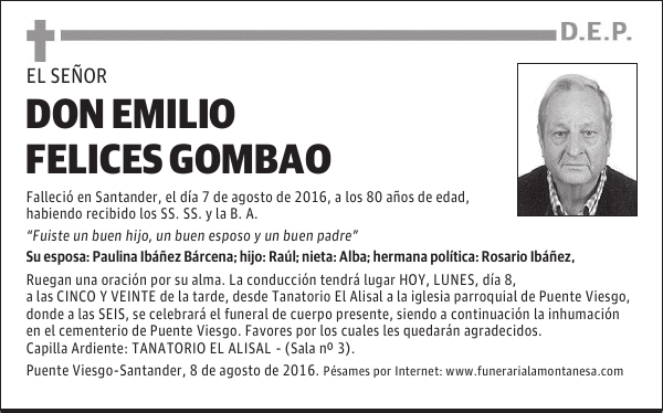 Don Emilio Felices Gombao