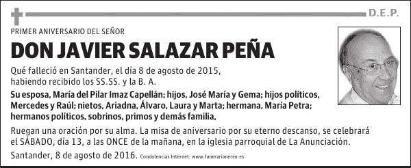 DON JAVIER SALAZAR PEÑA