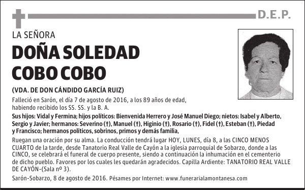 Doña Soledad Cobo Cobo