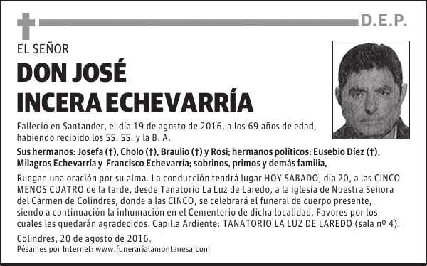 DON JOSÉ INCERA ECHEVARRÍA