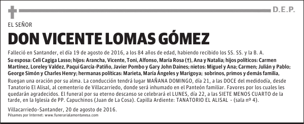 DON VICENTE LOMAS GÓMEZ