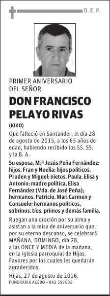 D. Francisco Pelayo Rivas