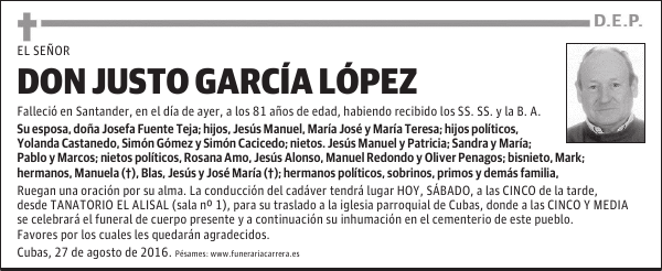 DON JUSTO GARCÍA LÓPEZ
