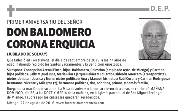 Don Baldomero Corona Erquicia