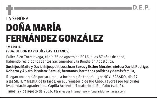 Doña María Fernández González