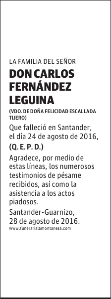 Don Carlos Fernández Leguina