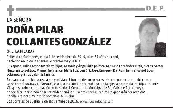 Doña Pilar Collantes González