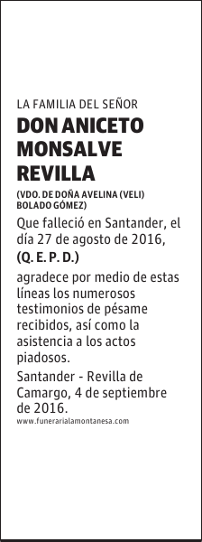 Don Aniceto Monsalve Revilla