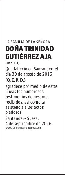 Doña Trinidad Gutiérrez Aja