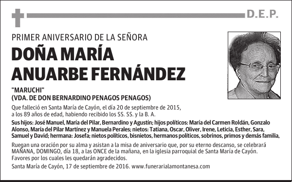 Doña María Anuarbe Fernández