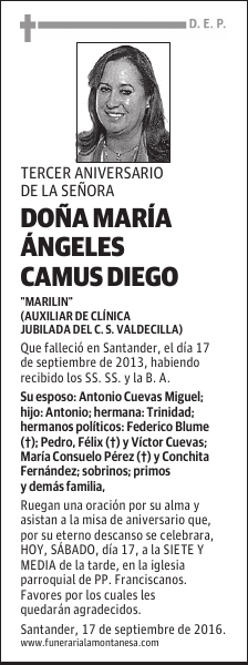 Doña María Ángeles Camus Diego