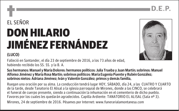Don Hilario Jiménez Fernández
