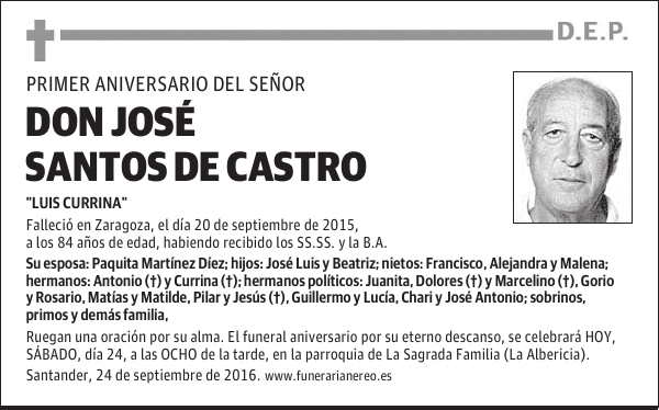 DON JOSÉ SANTOS DE CASTRO