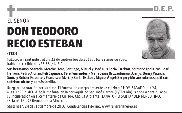 DON TEODORO RECIO ESTEBAN