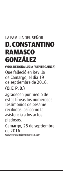 Don Constantino Ramasco González