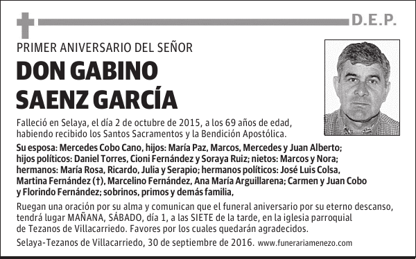 DON GABINO SAENZ GARCÍA