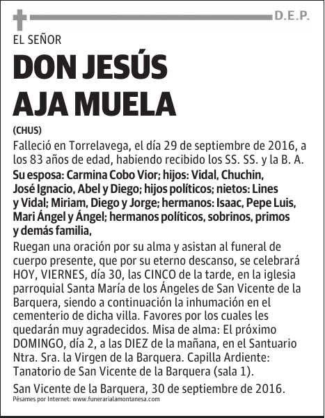 Don Jesús Aja Muela