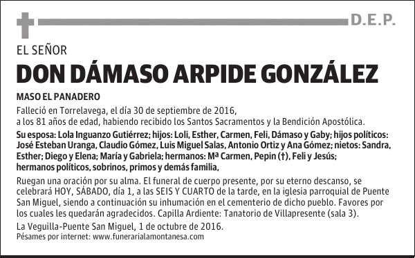 Don Dámaso Arpide González