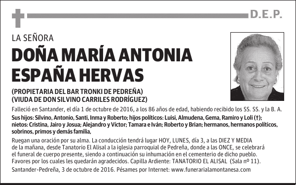 Doña Antonia España Hervas