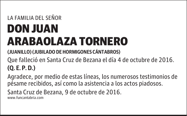 Don Juan Arabaolaza Tornero