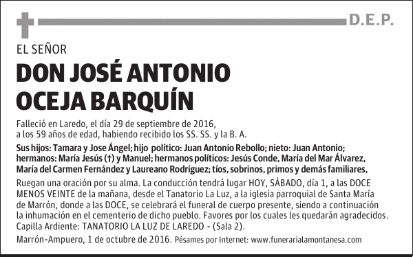 Don José Antonio Oceja Barquín