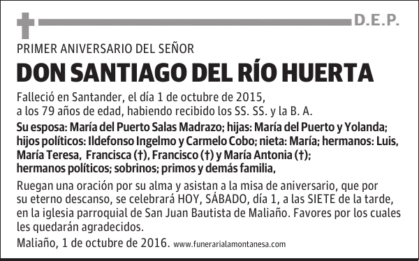 Don Santiago del Río Huerta