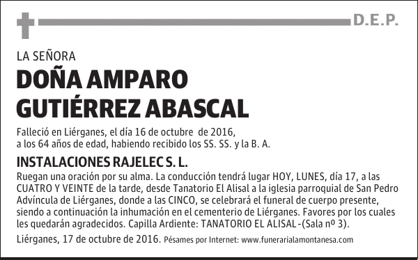 Doña Amparo Gutiérrez Abascal