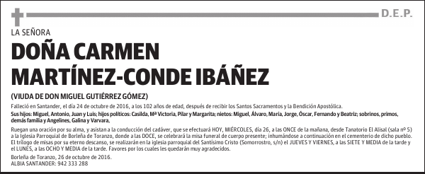 DOÑA CARMEN MARTÍNEZ- CONDE IBÁÑEZ