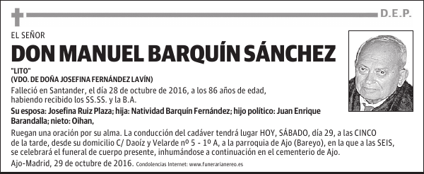DON MANUEL BARQUIN SANCHEZ