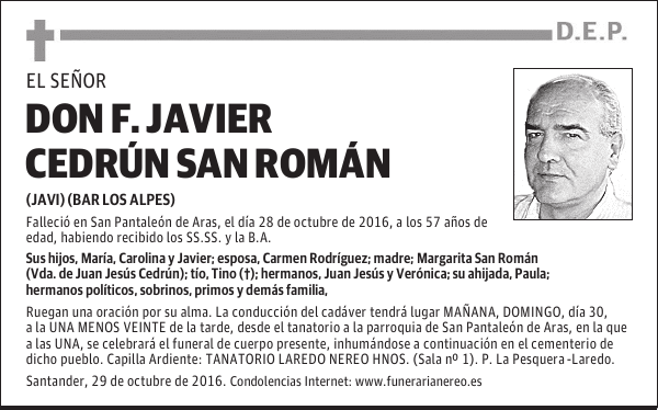 DON F. JAVIER CEDRUN SAN ROMAN