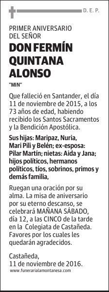 Don Fermín Quintana Alonso