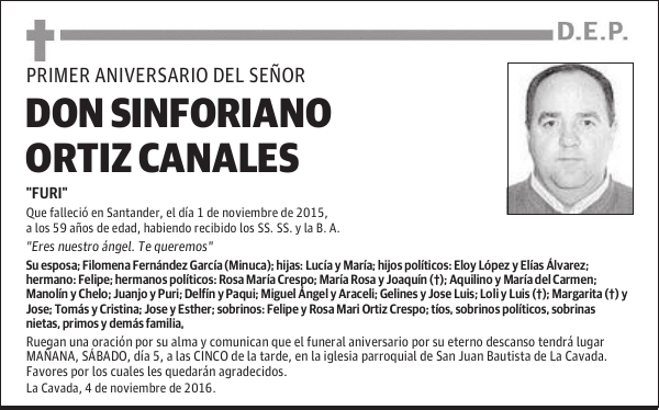 DON SINFORIANO ORTIZ CANALES