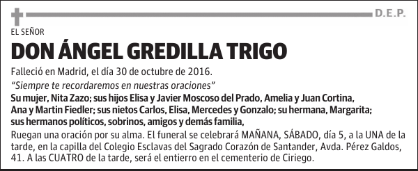 D. Ángel Gredilla Trigo