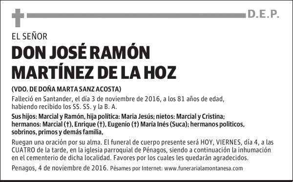 DON JOSE RAMÓN MARTÍNEZ DE LA HOZ