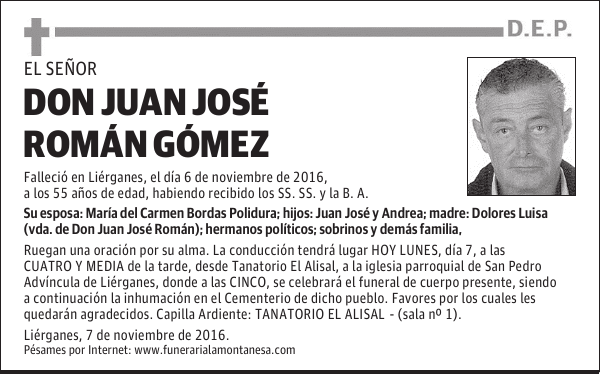 DON JUAN JOSÉ ROMÁN GÓMEZ