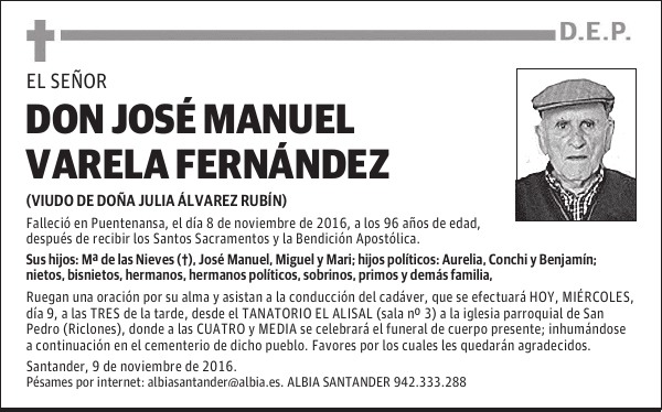 DON JOSÉ MANUEL VARELA FERNANDEZ