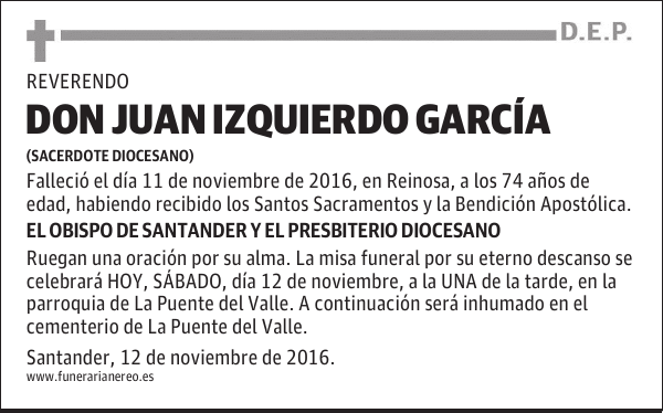 DON JUAN IZQUIERDO GARCÍA