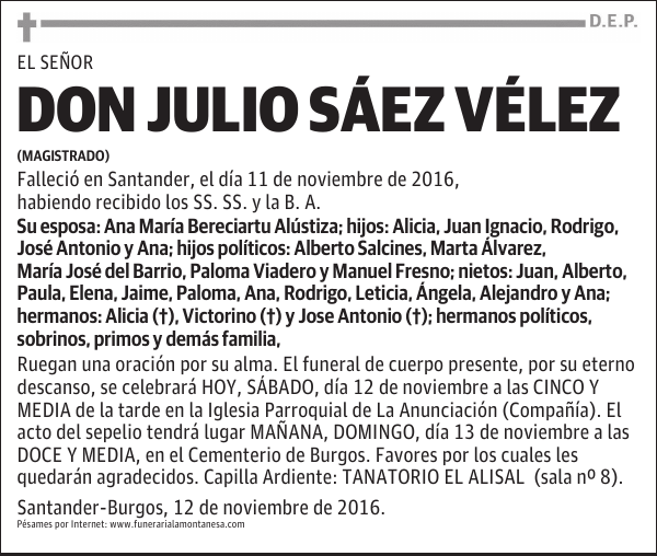 DON JULIO SÁEZ VÉLEZ