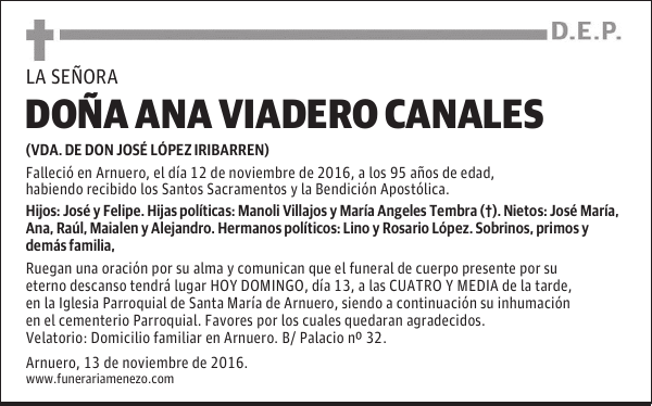 DOÑA ANA VIADERO CANALES