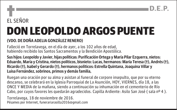 Don Leopoldo Argos Puente