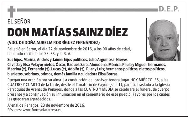DON MATÍAS SAINZ DÍEZ