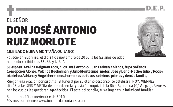 DON JOSÉ ANTONIO RUIZ MORLOTE