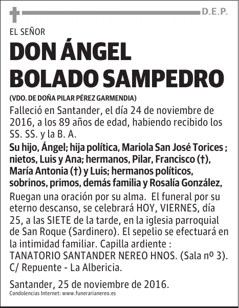 DON ANGEL BOLADO SAMPEDRO