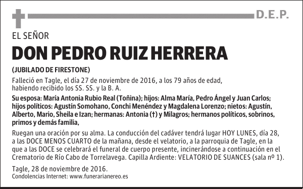 DON PEDRO RUIZ HERRERA